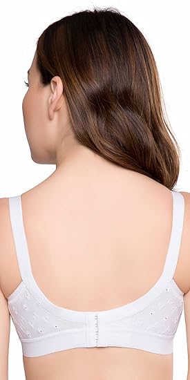 TRYLO Women's Cotton Padded Wire-Free Full Coverage Bra – Everyday Comfort Fit